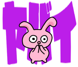 kitten,bunny,bear with big letter sticker #9541889