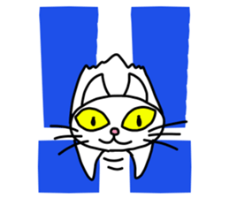 kitten,bunny,bear with big letter sticker #9541900