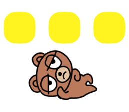 kitten,bunny,bear with big letter sticker #9541902