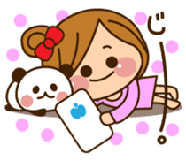 The cute girl 2 who often uses it sticker #9542569