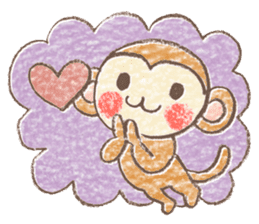 Carefree children's monkey sticker #9542748
