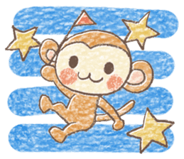 Carefree children's monkey sticker #9542751