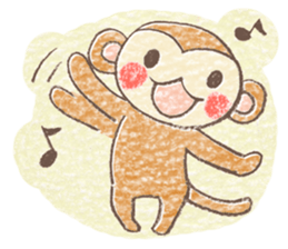 Carefree children's monkey sticker #9542756