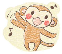 Carefree children's monkey sticker #9542756