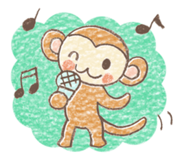 Carefree children's monkey sticker #9542765