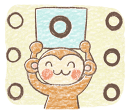 Carefree children's monkey sticker #9542774