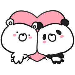 bear & panda with LOVE