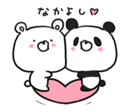 bear & panda with LOVE sticker #9542788