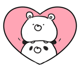 bear & panda with LOVE sticker #9542789