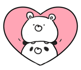 bear & panda with LOVE sticker #9542789