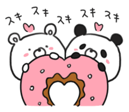 bear & panda with LOVE sticker #9542791