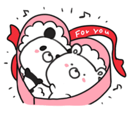 bear & panda with LOVE sticker #9542794