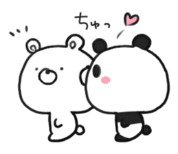bear & panda with LOVE sticker #9542797