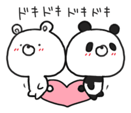 bear & panda with LOVE sticker #9542802