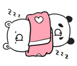 bear & panda with LOVE sticker #9542805