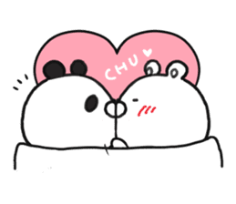 bear & panda with LOVE sticker #9542806