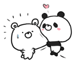 bear & panda with LOVE sticker #9542808