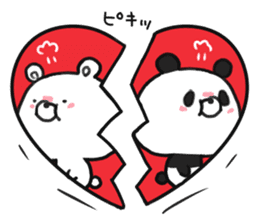 bear & panda with LOVE sticker #9542810