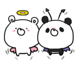 bear & panda with LOVE sticker #9542811