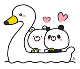 bear & panda with LOVE sticker #9542813