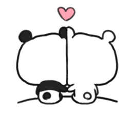 bear & panda with LOVE sticker #9542814
