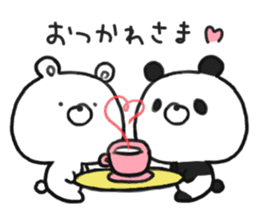 bear & panda with LOVE sticker #9542816