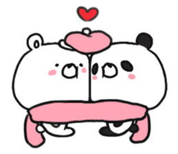 bear & panda with LOVE sticker #9542818