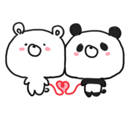 bear & panda with LOVE sticker #9542820