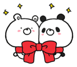 bear & panda with LOVE sticker #9542821