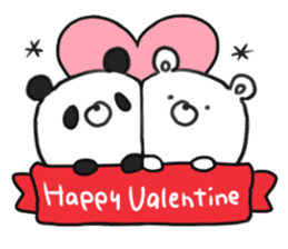 bear & panda with LOVE sticker #9542823