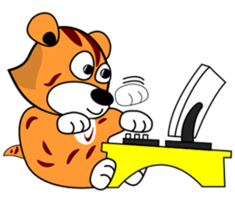 Mini tiger sticker #9543729