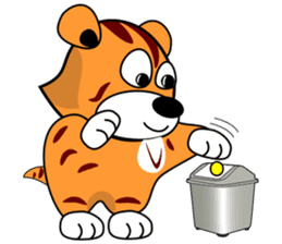 Mini tiger sticker #9543741