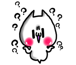 Cute cat ghost 3 sticker #9543895