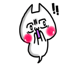 Cute cat ghost 3 sticker #9543899