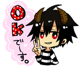 The pretty small devil character sticker #9544385