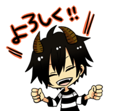 The pretty small devil character sticker #9544391