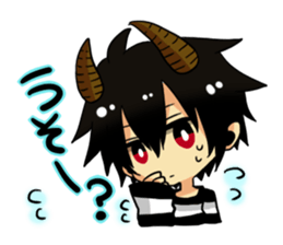 The pretty small devil character sticker #9544409