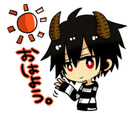 The pretty small devil character sticker #9544410