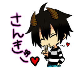 The pretty small devil character sticker #9544417