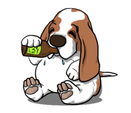 Basset hound 5 sticker #9545754