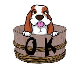Basset hound 5 sticker #9545756