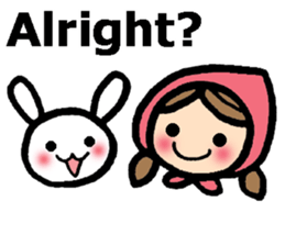 British Englsih with girl and cat 2 sticker #9545865