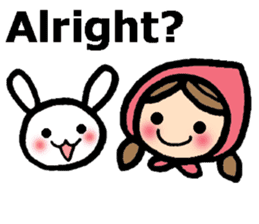 British Englsih with girl and cat 2 sticker #9545865