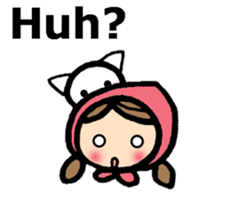 British Englsih with girl and cat 2 sticker #9545869