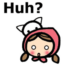 British Englsih with girl and cat 2 sticker #9545869