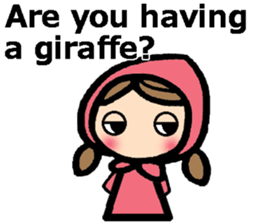 British Englsih with girl and cat 2 sticker #9545870