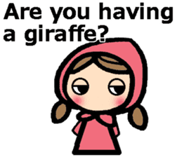 British Englsih with girl and cat 2 sticker #9545870