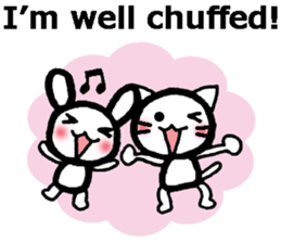 British Englsih with girl and cat 2 sticker #9545874