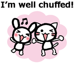 British Englsih with girl and cat 2 sticker #9545874