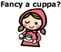 British Englsih with girl and cat 2 sticker #9545876